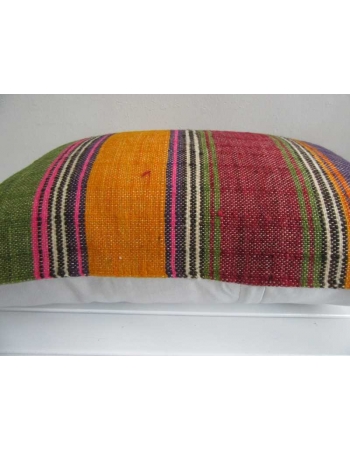 colorful vertical striped decorative kilim pillow