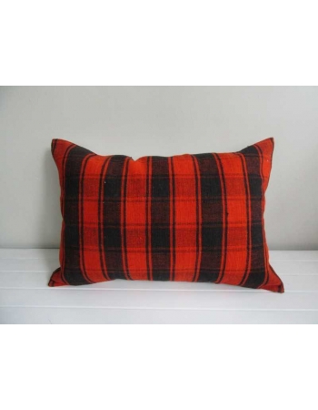 Black and orange decorative kilim pillow cover