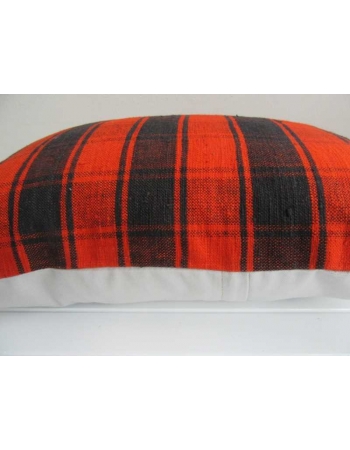 Black and orange decorative kilim pillow cover