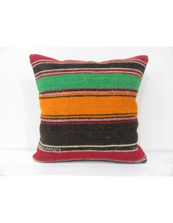 vintage striped kilim pillow cover blue mustard