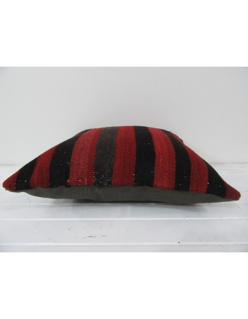 vintage striped kilim pillow cover red black
