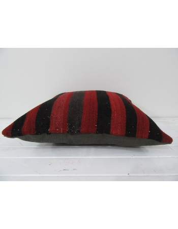 vintage striped kilim pillow cover red black