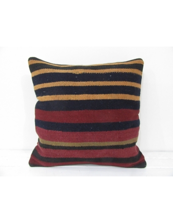 vintage striped kilim pillow cover red yellow