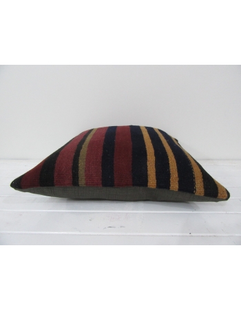 vintage striped kilim pillow cover red yellow