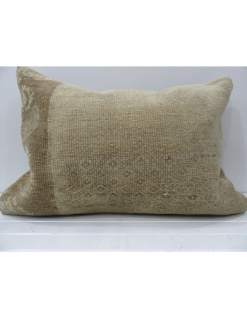 Handmade beige decorative pillow cover