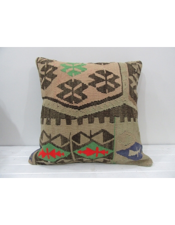 Vintage Turkish kilim pillow cover