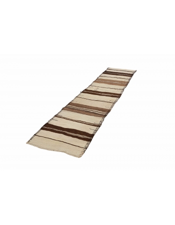 Modern Vintage Striped Kilim Runner - 2`8" x 11`4"