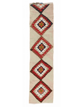 Vintage Decorative Kilim Runner - 2`4" x 8`0"