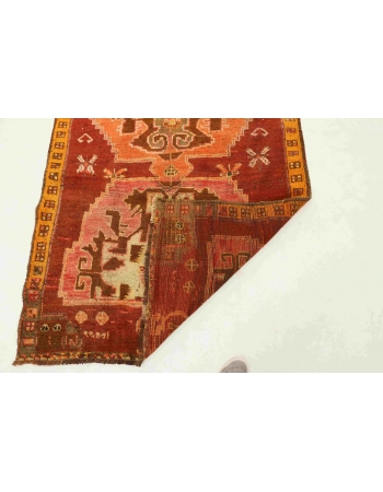 Vintage Unique Turkish Kars Rug - 4`0" x 14`11"