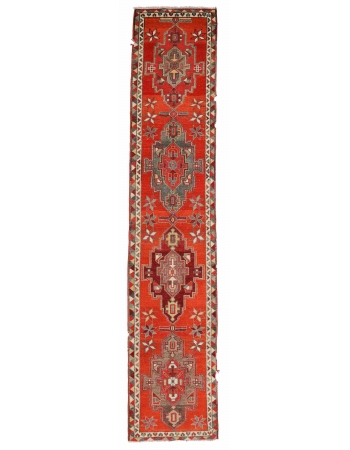 Orange Vintage Decorative Runner - 2`9" x 13`0"