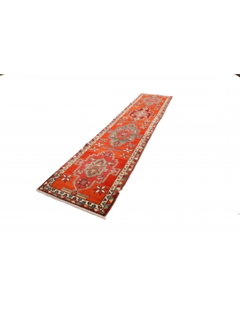 Orange Vintage Decorative Runner - 2`9" x 13`0"