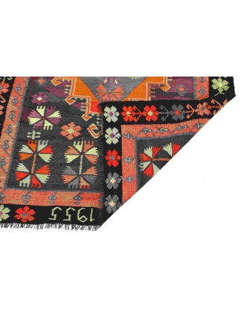 Vintage Decorative Turkish Kilim Rug - 3`10" x 10`4"