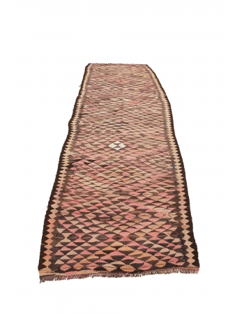 Vintage Decorative Runner Rug - 3`3" x 12`2"