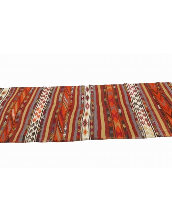 Vintage Embroidered Kilim Runner - 3`4" x 11`4"