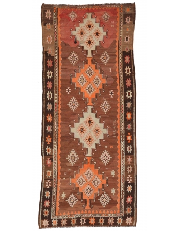 Decorative Vintage Kilim Rug - 5`9" x 11`11"