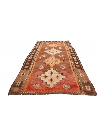 Decorative Vintage Kilim Rug - 5`9" x 11`11"