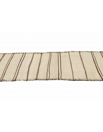 Striped Vintage Modern Kilim Runner - 2`10" x 12`10"