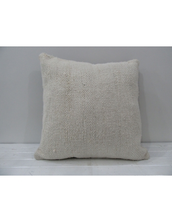 White handmade vintage Turkish pillow cover