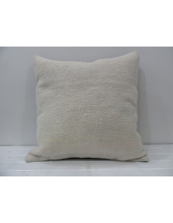 White vintage Turkish kilim pillow cover