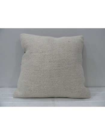 White handmade vintage Turkish pillow cover