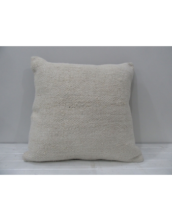 White handmade vintage Turkish pillow cover