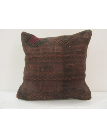 Handmade Brown Turkish kilim pillow cover