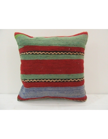 Vintage striped Turkish kilim pillow cover