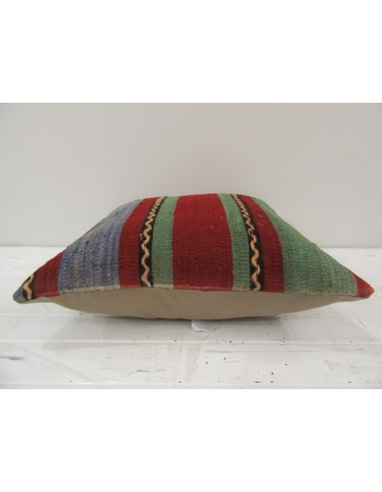 Vintage striped Turkish kilim pillow cover