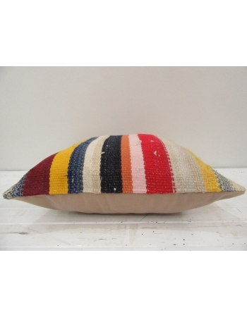 Vintage handmade colorful Turkish kilim pillow cover