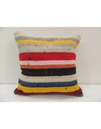 Vintage handmade colorful Turkish kilim pillow cover