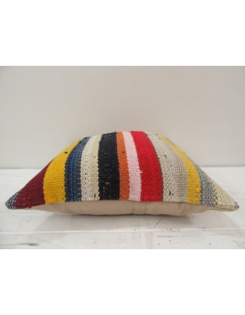 Vintage handmade colorful Turkish kilim pillow cover