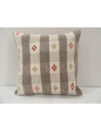 Vintage Beige and Gray Turkish Kilim Pillow cover
