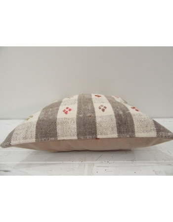 Vintage Beige and Gray Turkish Kilim Pillow cover