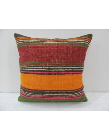 Vintage Handwoven Colorful Turkish Kilim Pillow cover