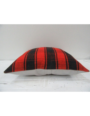Vintage Red and Black Turkish Kilim Pillow cover