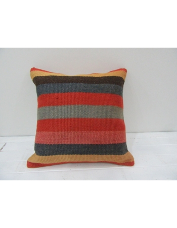 Vintage Handmade Colorful Striped Turkish Kilim Pillow cover