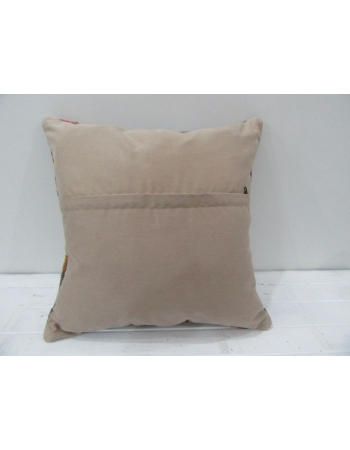 Vintage Handwoven Orange Striped Gray Turkish Kilim Pillow cover