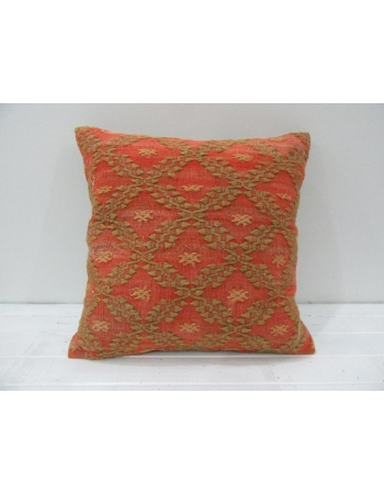 Vintage Handwoven Embroidered Decorative Turkish Kilim pillow cover