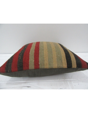 Vintage Handmade Colorful Striped Turkish Kilim Pillow cover