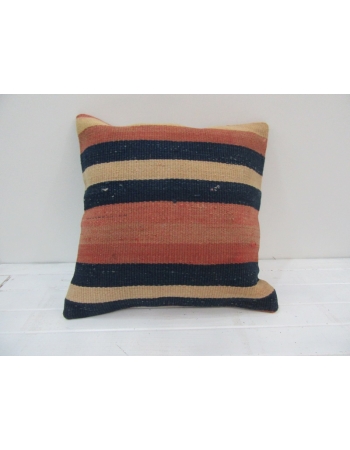 Vintage Handmade Colorful Striped Turkish Kilim Pillow cover