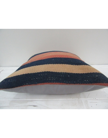 Vintage Handmade Colorful Striped Turkish Kilim Pillow cover