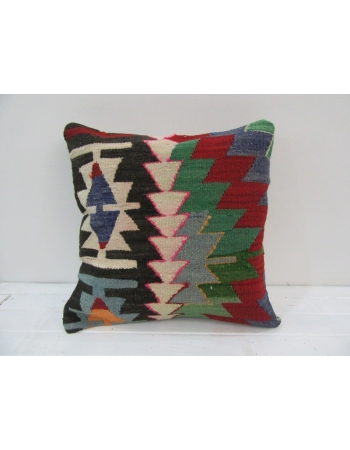 Vintage Handwoven Embroidered Decorative Turkish Kilim pillow cover