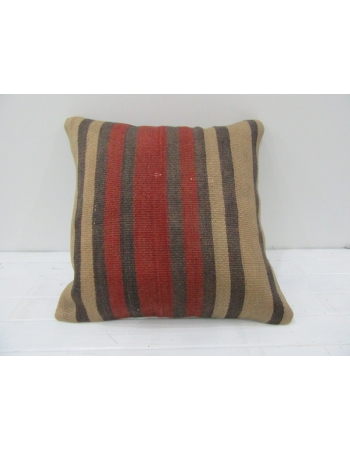 Vintage Handwoven Colorful Striped Turkish Kilim Pillow cover