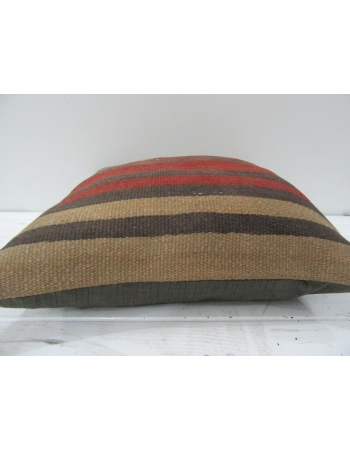 Vintage Handwoven Colorful Striped Turkish Kilim Pillow cover