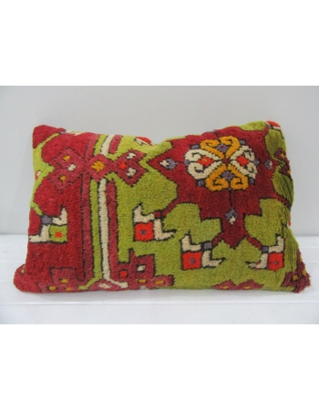 Vintage Handmade Red and Green Pillow Cushion Cover