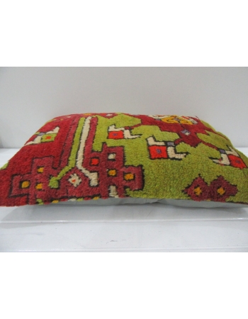 Vintage Handmade Red and Green Pillow Cushion Cover