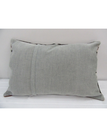 Vintage Handmade Darkbrown White Striped Kilim Cushion Cover