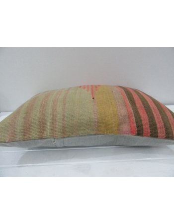 Vintage Handmade Colorful Striped Kilim Cushion Cover