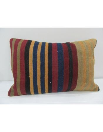 Vintage Handmade Colorful Striped Kilim Cushion Cover