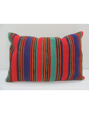 Vintage Handmade Colorful Striped Kilim Cushion Cover